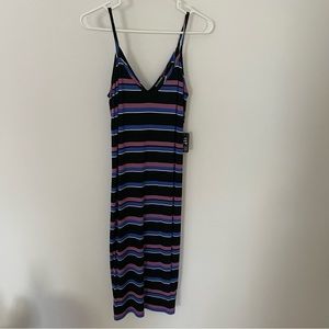 NWT EXPRESS RIB KNOT STRIPE MIDI DRESS